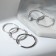 Ring set 5 pieces "perfect fingers" temptation, white color in silver