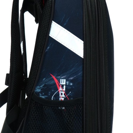 School backpack 38 x 30 x 16 cm, ergonomic back, Stavia "Cosmonaut", black-10