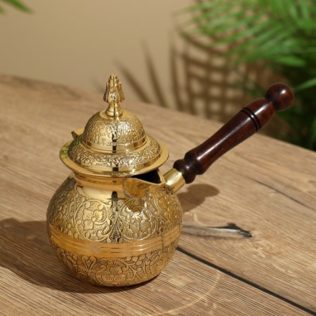 Turk with a lid of 17x23x10 cm, brass-1