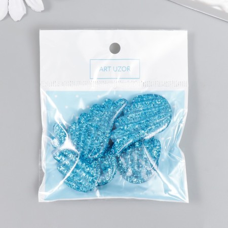 Decor for creativity plastic "Brilliant wings" blue 2.2x3.3 cm-4