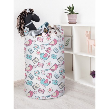 Basket for toys "Birds with a letter, size 40x60 cm