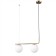 Suspension lamp Citilux "Bremen" CL112123, 50x15x30 cm, 2x40W, E27, brown color