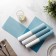 Set of serving napkins on the table “mood”, 4 pcs, 45 × 30 cm, white-blue color