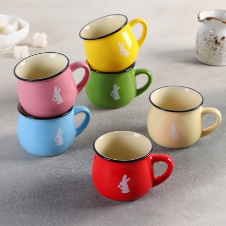 Ceramic "Dreams" mug, 190 ml, pattern and color mix-2