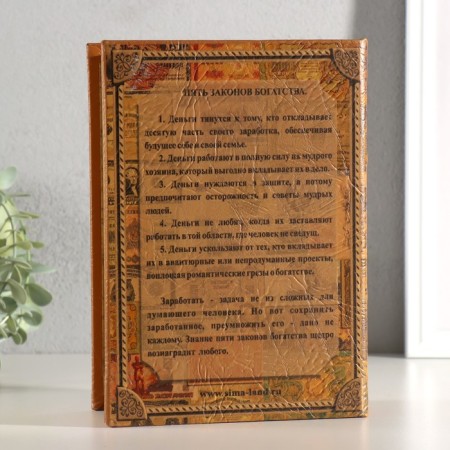 Safe book "How to become rich" 22x16x7-4