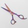Hairdressers scissors with an emphasis “Premium”, bent rings, blade - 5.5 cm, chameleon color