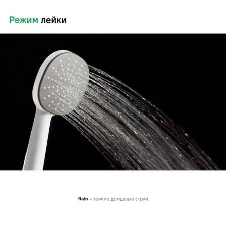 Shower watering can Iddis Optima Home OPH1FW9I18, 231x98x31 mm, white matte-3