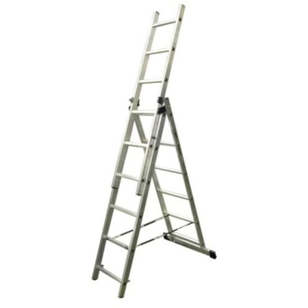 Enkor 69685 staircase, three -section, aluminum, 11 steps