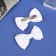 Hair clamp "Bow Vivian" (set 2 pcs) classic shine, 7 cm, white