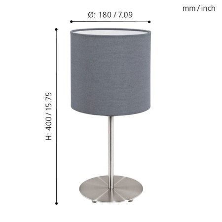 Passteri table lamp, 1x60W E27, Nickel color-2