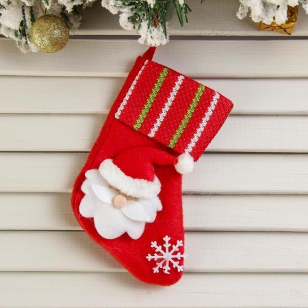 Santa Claus with Snezhinka Potins with 13x8 cm, white-red-1