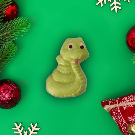 New Year. White chocolate "Good snake", 20 g