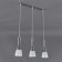Suspension lamp 3x60W E27, size 12x53x125 cm