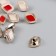 Button plastic for creativity "rhombus with a edging" set of 12 pcs mix 1.3x1x0.7 cm