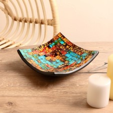 Decorative plate 20x20x5 cm, ceramics