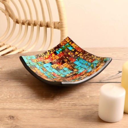 Decorative plate 20x20x5 cm, ceramics