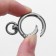 Karabin ring, 39 mm, d = 27/19 mm, thickness - 4 mm, with a mount of 9 × 2.2 mm, 5 pcs, silver color