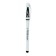 Gel pen, 0.5 mm, black, white body, with a rubber holder