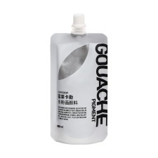 Artistic gouache 60-70 ml, in Doy-pack with a lid, silver