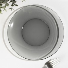 Basilico plate. Lava Grey, D = 20 cm, gray color