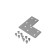 Corner connector for the Exiley overhead tire pipeline, 50x50x2 mm, silver