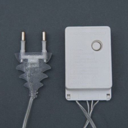 Garland “thread” 4 m with nozzles “cube star”, ip20, transparent thread, 20 LED, white glow, 8 modes, 220 V-4