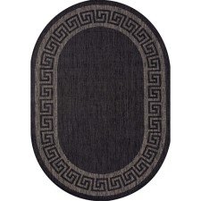 Oval carpet Merinos Vegas, size 120x170 cm, color Black