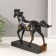 Polystone souvenir "Horse - steampunk" Black with gold 28.5x7x21.5 cm