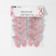Knitted elements "Two -color butterflies", 5 × 4 cm, 10 pcs, pink/white color
