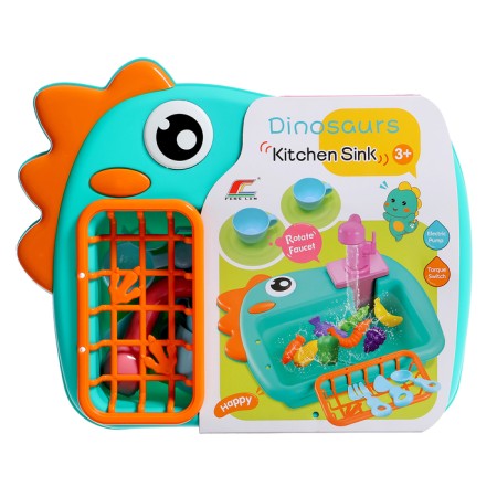 The game module of the kitchen "Sink-Dinosaurus", with a set of products mix, water circulates-15