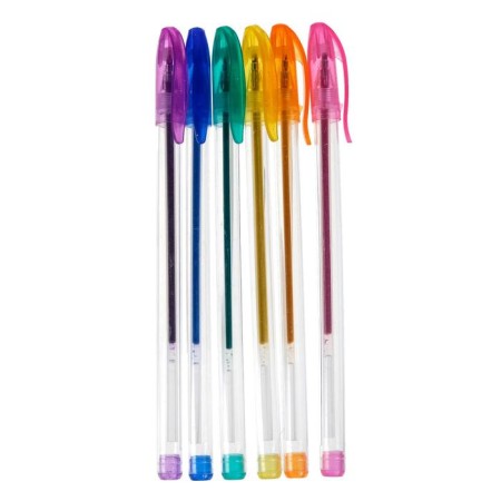 A set of gel pens, 6 colors, metallic, with sparkles, in a blister-1