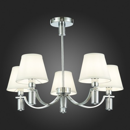 Suspended EVOLUCE lamp. SLE111303-05. Monza. 5x40 watts, E14, 69x69x24.5 cm, chromium color-2