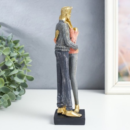 Polystone souvenir "A couple in love - tenderness, in sweaters" 6x5.7x21.5 cm-1