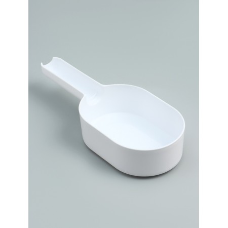 A scoop for cleaning a cat with a stand, 22 x 7 x 6 cm, white-orange-1