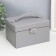 Casket to the leatherette to decorations the chest "Smoothness. Matte gray" 11x18x13.7 cm