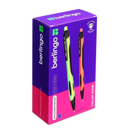 Automatic Ballpoint PEL COLORZONE, node 0.7 mm, blue ink, mix-4
