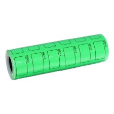 A set of 6 videos, in 1 video 200 pieces, self -adhesive price tags, 35 x 50 mm, green