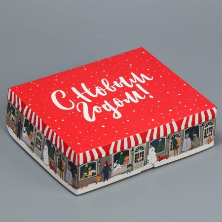 Packaging for confectionery Gorodok, 20 x 17 x 6 cm, New Year-1