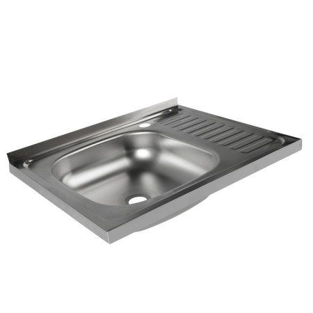 Kitchen sink "Vladiks", invoice, without siphon, 60x50 cm, left, stainless steel 0.4 mm-1
