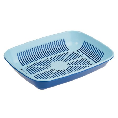 Rounded toilet with a mesh of 33.5 x 25 x 6 cm, blue-blue