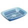 Rounded toilet with a mesh of 33.5 x 25 x 6 cm, blue-blue
