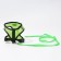 Drinking harness with a leash and reflective patch, s, ok 27, og 30-38, green