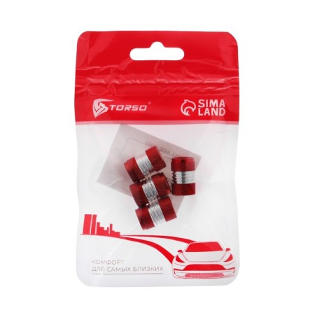 Cap on the Torso valve, red, set 4 pcs-2