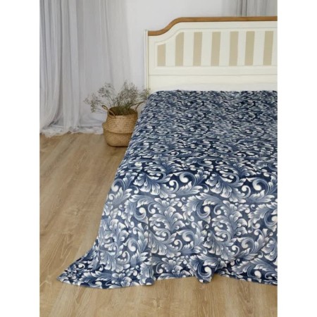 Blanket - Baroque covering, size 180x200 cm, blue color