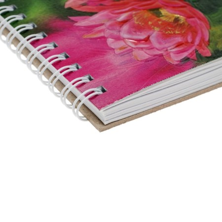 Calligrata sketchbook, 170 x 170 mm, 50 sheets, solid cover, "cacti", metallized cardboard with a volumetric pattern, block 100 g/m2-2