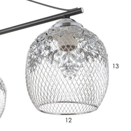 Mirra chandelier 3x60W E27 Black 56x56x30 cm.-6