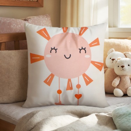 Decorative Ethel Pillow "Sun" 30*30 cm, velor 100% p/e