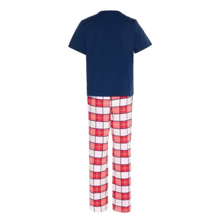 Pajama New Year's male KAFTAN "Santa Team", blue/red color, size 54-10