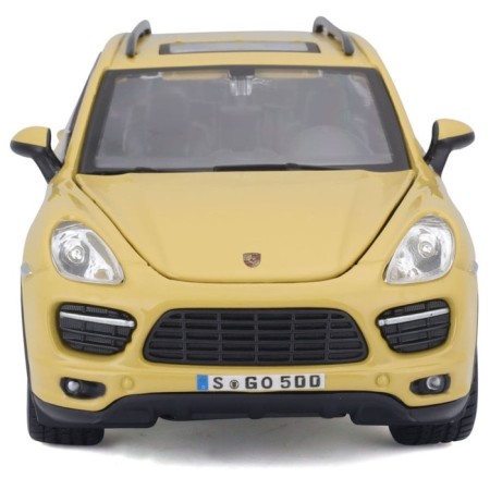 BBURAGO Porsche Cayenne Turbo, Die-Cast, 1:24, opening doors, yellow color.-9
