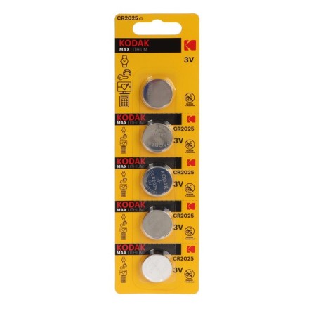 Battery Lithuanian Kodak, CR2025-5BL, 3V, blister, 5 pcs.